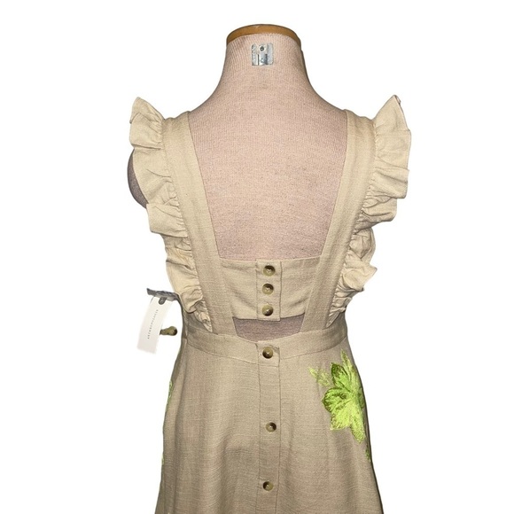 NWT Anthropologie Floral Embroidered Midi Dress Size 2 - Picture 15 of 16